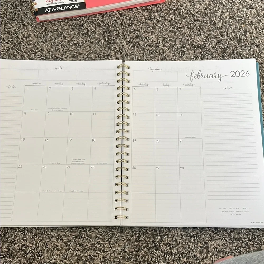 At-A-Glance Academic Pink monthly/weekly Office Planner